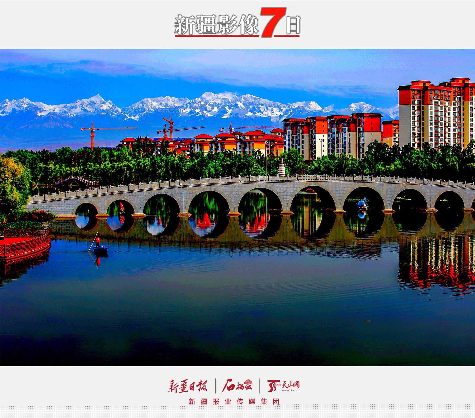 8月3日拍攝的阿克蘇市多浪河景區(qū)自然風(fēng)光。近年來，阿克蘇市不斷加大多浪河流域的治理力度，如今的多浪河綠樹成蔭，水鳥翩翩，碧水藍(lán)天，呈現(xiàn)出一幅美麗的自然畫卷。 顏壽林?jǐn)z